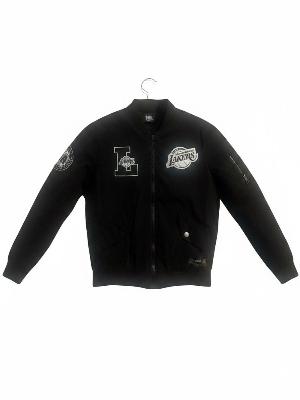 Black Bomber Jacket - Lakers